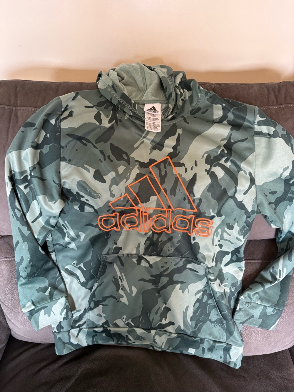 Adidas Camo Hoodie Boys XL